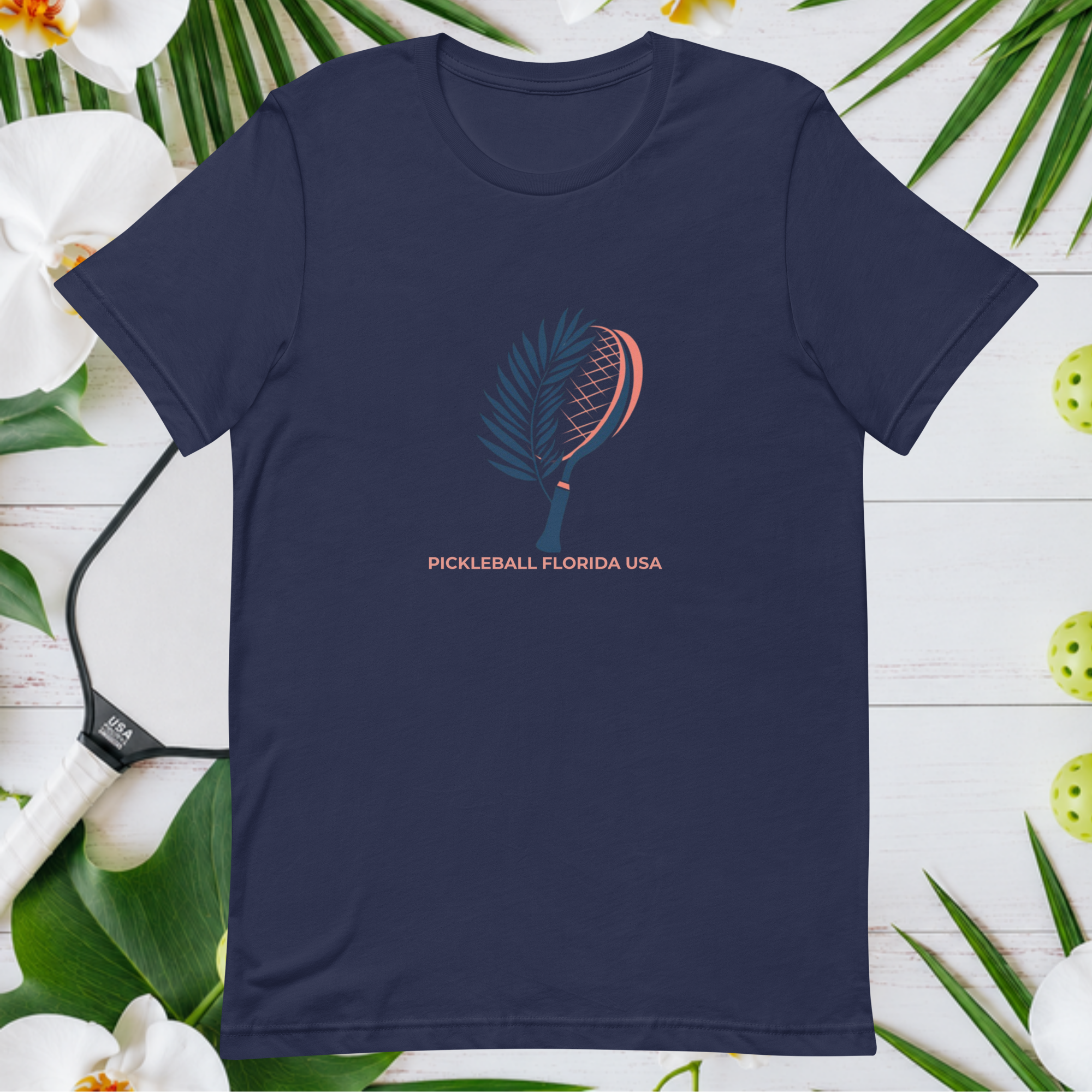 Palm Paddle Tee Navy